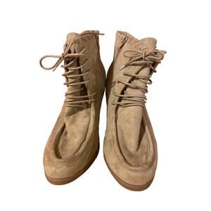 Western Suede Beige Lane Bryant Tan Boots 9